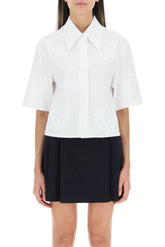 POPLIN SHIRT WITH ALL-OVER LOGO